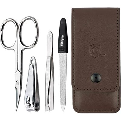 marQus Conjunto de manicure com 4 peças para o cuidado de unhas, tamanho ideal para viagem, fabricado na Europa marQus Conjunto de manicure com 4 peças para o cuidado de unhas, tamanho ideal para viagem, fabricado na Europa