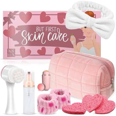 KS LUX Skincare Kit, pacote de skincare rotina, skincare meninas 10 anos, kit de limpeza facial, skin care menina, set skin care coreano, pack presente de mulher, acessórios de beleza, ideias para presente original, korean. KS LUX Skincare Kit, pacote de skincare rotina, skincare meninas 10 anos, kit de limpeza facial, skin care menina, set skin care coreano, pack presente de mulher, acessórios de beleza, ideias para presente original, korean.