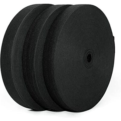 Creative 40 metros de borracha elástica de costura, disponível em várias largas, fita elástica para costura, fita elástica larga, para costura e trabalhos manuais, para roupa, (preto, 2 x 20 mm) (1, preto, 20 Creative 40 metros de borracha elástica de costura, disponível em várias largas, fita elástica para costura, fita elástica larga, para costura e trabalhos manuais, para roupa, (preto, 2 x 20 mm) (1, preto, 20