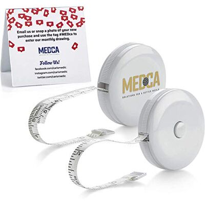 MEDca Fita métrica para o corpo (2 embalagens) fitas métricas para o corpo e monitores de peso da gordura MEDca Fita métrica para o corpo (2 embalagens) fitas métricas para o corpo e monitores de peso da gordura