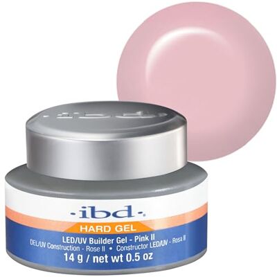 IBD Gel Duro LED/UV Gel Construtor Rosa II, 1 pack (1 x 14 g) FEITO NOS EUA Construção de unhas em casa sem agendamentos e salões de unhas barulhentos IBD Gel Duro LED/UV Gel Construtor Rosa II, 1 pack (1 x 14 g) FEITO NOS EUA Construção de unhas em casa sem agendamentos e salões de unhas barulhentos