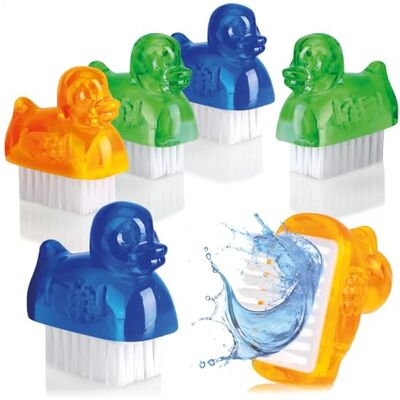 com-four ® 6X Mini escovas para lavar as mãos com design de pato escova de unhas para limpar mãos e unhas, escovas de limpeza em 3 cores com-four ® 6X Mini escovas para lavar as mãos com design de pato escova de unhas para limpar mãos e unhas, escovas de limpeza em 3 cores