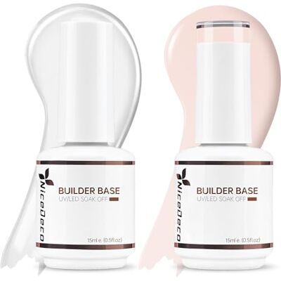 Nicedeco Gel unhas construtor vernizes semipermanentes para unhas sem crueldade UV/LED Soak-Off cores vibrantes e duradouras vegan 2 x 15 ml set 7 Nicedeco Gel unhas construtor vernizes semipermanentes para unhas sem crueldade UV/LED Soak-Off cores vibrantes e duradouras vegan 2 x 15 ml set 7