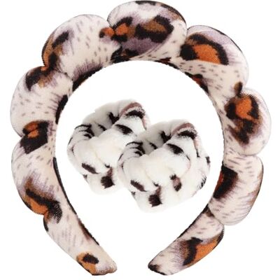 DRESHOW Bandolete Spa para Lavar o Rosto Conjunto de Pulseiras Esponja de Encaracolado Suave Maquilhagem Cuidado da Pele Bandolete Antiderrapante para Mulher DRESHOW Bandolete Spa para Lavar o Rosto Conjunto de Pulseiras Esponja de Encaracolado Suave Maquilhagem Cuidado da Pele Bandolete Antiderrapante para Mulher
