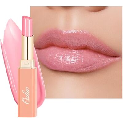 Oulac Labial hidratante rosa barra de lábios de brilho com manteiga de karité para nutrir os lábios, acabamento brilhante, não pegajoso, Btommee alta pigmentação, Vegan & Cruelty Free 20 Oulac Labial hidratante rosa barra de lábios de brilho com manteiga de karité para nutrir os lábios, acabamento brilhante, não pegajoso, Btommee alta pigmentação, Vegan & Cruelty Free 20