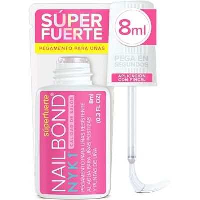 NYK1 Cola para unhas postiças super forte para unhas acrílicas, tips de unhas e unhas de pressão (8ml) Nail Bond cola para unhas acrílicas com pincel para tips de unhas antifúngico cola para unhas NYK1 Cola para unhas postiças super forte para unhas acrílicas, tips de unhas e unhas de pressão (8ml) Nail Bond cola para unhas acrílicas com pincel para tips de unhas antifúngico cola para unhas
