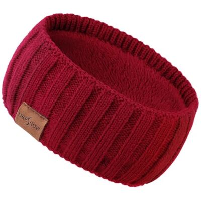 DRESHOW Diadema de Malha Quente para Mulher Aquecedor de Orelhas de Inverno Diademas de Crochet Bandas Grossas para o Cabelo de Lã DRESHOW Diadema de Malha Quente para Mulher Aquecedor de Orelhas de Inverno Diademas de Crochet Bandas Grossas para o Cabelo de Lã