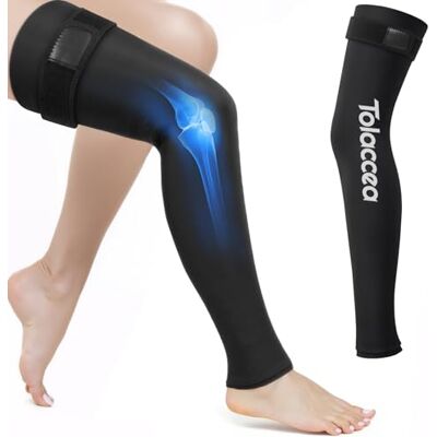 Tolaccea Bolsa Hielo Pierna Completa, Cobertura 360°, Universal Compressa de gel, terapia frio-calor, para perna, joelho, panturrilha, coxa, pé, recuperação, lesões, reutilizável Tolaccea Bolsa Hielo Pierna Completa, Cobertura 360°, Universal Compressa de gel, terapia frio-calor, para perna, joelho, panturrilha, coxa, pé, recuperação, lesões, reutilizável