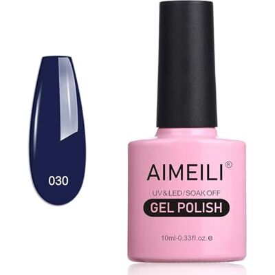 AIMEILI Verniz para unhas semipermanente Soak Off UV LED Unhas de Gel Navy Seals (030) 10ml AIMEILI Verniz para unhas semipermanente Soak Off UV LED Unhas de Gel Navy Seals (030) 10ml