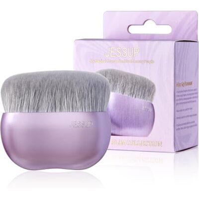 Jessup Pincel Kabuki plano grande para rosto, corpo e bronze SF003 Roxo, grande, fácil aderência, cabelo ultra-enso, baixa absorção, ideal: Base, creme, protetor solar e iluminador líquido Jessup Pincel Kabuki plano grande para rosto, corpo e bronze SF003 Roxo, grande, fácil aderência, cabelo ultra-enso, baixa absorção, ideal: Base, creme, protetor solar e iluminador líquido