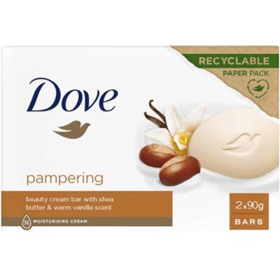 Dove Beauty Cream Bar sabão sólido (2 x 90 g, 1 unidade, baunilha e karité) Dove Beauty Cream Bar sabão sólido (2 x 90 g, 1 unidade, baunilha e karité)
