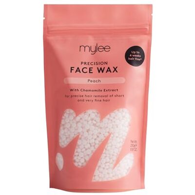 mylee Cera facial de precisão 250 g remoção precisa para áreas sensíveis e delicadas: lábio superior, sobrancelhas, queixo, extrato de camomila, até 4 semanas sem pêlo, aroma de pêssego mylee Cera facial de precisão 250 g remoção precisa para áreas sensíveis e delicadas: lábio superior, sobrancelhas, queixo, extrato de camomila, até 4 semanas sem pêlo, aroma de pêssego