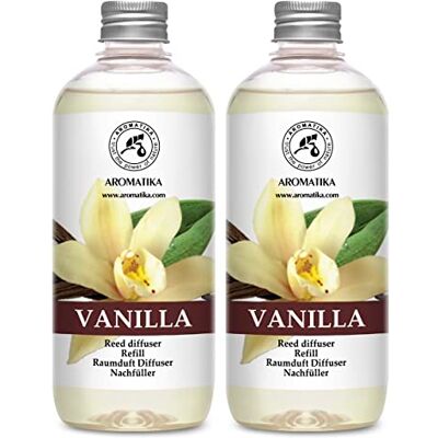 Trust Recarga de baunilha 2 x 500 ml, enchimento para difusor cromático, ambiente perfumado, fragrância para quarto Trust Recarga de baunilha 2 x 500 ml, enchimento para difusor cromático, ambiente perfumado, fragrância para quarto