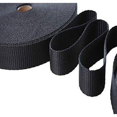 tukan-tex Pulseira de polipropileno, 20 mm de largura, 50 metros de comprimento e 2 cm de largura, cor preta tukan-tex Pulseira de polipropileno, 20 mm de largura, 50 metros de comprimento e 2 cm de largura, cor preta