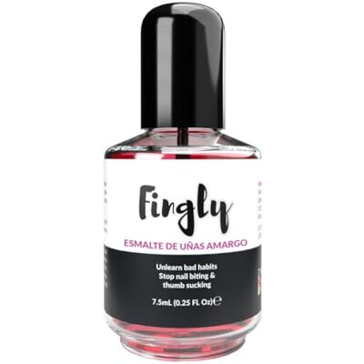 Fingly Esmalte amargo para não morder as unhas, 7,5 ml solução para adultos e crianças com sabor intenso evita mordidas, fortalece e reparação Fingly Esmalte amargo para não morder as unhas, 7,5 ml solução para adultos e crianças com sabor intenso evita mordidas, fortalece e reparação