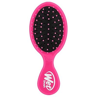 Wet Brush WetBrush Mini desembaraçador cerdas ultra macias escova perfeita para todos os tipos de cabelo, cor rosa Wet Brush WetBrush Mini desembaraçador cerdas ultra macias escova perfeita para todos os tipos de cabelo, cor rosa