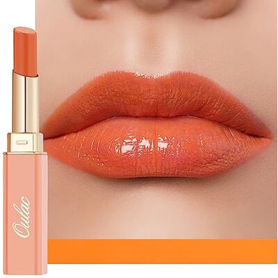 Oulac Labial hidratante laranja, barra de lábios de brilho com manteiga de karité para nutrir os lábios, acabamento brilhante, não pegajoso, Btommee alta pigmentação, Vegan & Cruelty Free 08 Oulac Labial hidratante laranja, barra de lábios de brilho com manteiga de karité para nutrir os lábios, acabamento brilhante, não pegajoso, Btommee alta pigmentação, Vegan & Cruelty Free 08