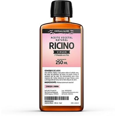 Orgaliane Óleo de Ricino 250 ml 100% virgem Puro e prensado a frio Ricinus Communis Cabelo, pestanas, sobrancelhas, unhas, barba Orgaliane Óleo de Ricino 250 ml 100% virgem Puro e prensado a frio Ricinus Communis Cabelo, pestanas, sobrancelhas, unhas, barba