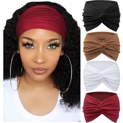 DRESHOW 4 peças turbante para mulher diadema boêmio elástico fita faixa para o cabelo diadema acessórios para o cabelo DRESHOW 4 peças turbante para mulher diadema boêmio elástico fita faixa para o cabelo diadema acessórios para o cabelo