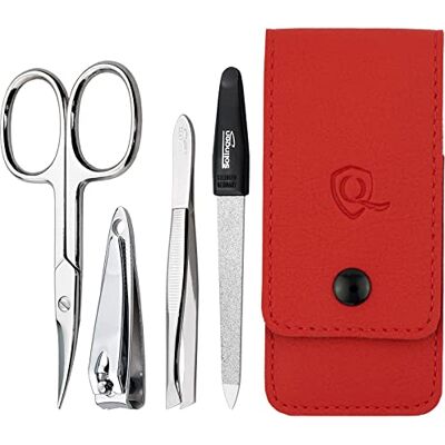 marQus Conjunto de manicure com 4 peças para o cuidado de unhas, tamanho ideal para viagem, de qualidade superior e fabricado na Europa marQus Conjunto de manicure com 4 peças para o cuidado de unhas, tamanho ideal para viagem, de qualidade superior e fabricado na Europa