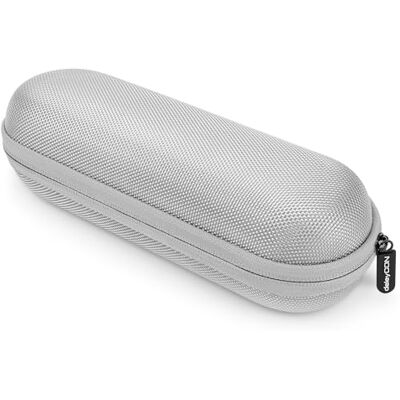 deleyCON Estojo de viagem caixa de armazenamento caixa de viagem bolso rígido bolsa de viagem com bolsos de malha para escovas de dentes elétricas máquinas de barbear Pentes prata deleyCON Estojo de viagem caixa de armazenamento caixa de viagem bolso rígido bolsa de viagem com bolsos de malha para escovas de dentes elétricas máquinas de barbear Pentes prata
