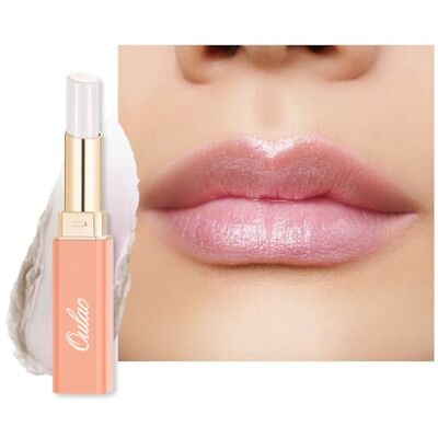 Oulac Labial hidratante branco, barra de lábios de brilho com manteiga de karité para nutrir os lábios, acabamento brilhante, não pegajoso, BGZRD alta pigmentação, Vegan & Cruelty Free S3 Oulac Labial hidratante branco, barra de lábios de brilho com manteiga de karité para nutrir os lábios, acabamento brilhante, não pegajoso, BGZRD alta pigmentação, Vegan & Cruelty Free S3