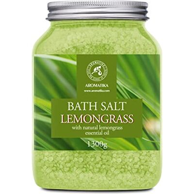 Trust Sal de banho de lemongrass 1300 g sal marinho com óleos essenciais de lemongrass para dormir cuidado corporal relaxamento spa Trust Sal de banho de lemongrass 1300 g sal marinho com óleos essenciais de lemongrass para dormir cuidado corporal relaxamento spa