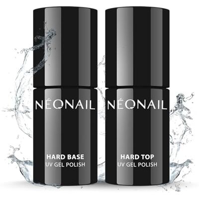 NÉONAIL Conjunto de camada base e camada superior de esmalte duro Hard Base e Hard Top, 7,2 ml unhas de gel UV NÉONAIL Conjunto de camada base e camada superior de esmalte duro Hard Base e Hard Top, 7,2 ml unhas de gel UV