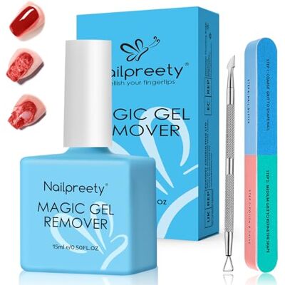 Yagaspantery 15 ml removedor de esmalte semi-permanentes para unhas, conjunto de Removedor de unhas com empurrador de cutícula e lima de unhas, elimina em 3-5 minutos, adequado para amantes de manicure Yagaspantery 15 ml removedor de esmalte semi-permanentes para unhas, conjunto de Removedor de unhas com empurrador de cutícula e lima de unhas, elimina em 3-5 minutos, adequado para amantes de manicure
