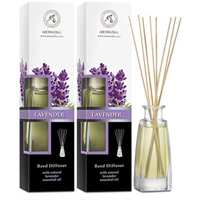 Trust Difusor lavanda 2 x 100 ml para aromatera, difusor perfumado, ambiente de varetas de vime Trust Difusor lavanda 2 x 100 ml para aromatera, difusor perfumado, ambiente de varetas de vime