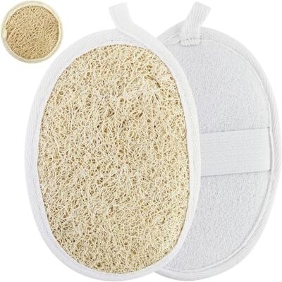 MERVYNGLYNNHUNTER 3 esponjas naturais de luffa, esponja esfoliante corporal, esfregão natural, natural, reutilizável, com 1 esponja facial redonda de lufa, para campismo, spa, cozinha, casa de banho MERVYNGLYNNHUNTER 3 esponjas naturais de luffa, esponja esfoliante corporal, esfregão natural, natural, reutilizável, com 1 esponja facial redonda de lufa, para campismo, spa, cozinha, casa de banho