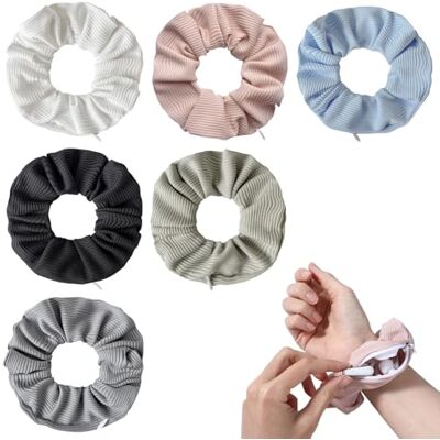 TRKETK 6 peças diadema com bolso oculto grupo de cabelo para mulher com fecho de correr acessórios para o cabelo grandes para mulheres meninas armazenamento de dinheiro batom colar e chaves TRKETK 6 peças diadema com bolso oculto grupo de cabelo para mulher com fecho de correr acessórios para o cabelo grandes para mulheres meninas armazenamento de dinheiro batom colar e chaves