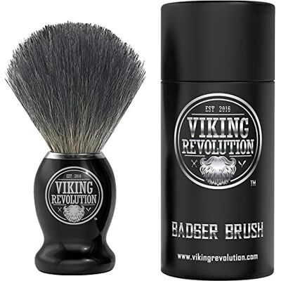 Viking Pincel de Barbear Homem Pincel de Barbear para Usar com Creme de Barbear e Sabonete A Melhor Forma de Barbear com Máquina de Barbear de Segurança, Lâmina Dupla ou Navalha de Viking Pincel de Barbear Homem Pincel de Barbear para Usar com Creme de Barbear e Sabonete A Melhor Forma de Barbear com Máquina de Barbear de Segurança, Lâmina Dupla ou Navalha de