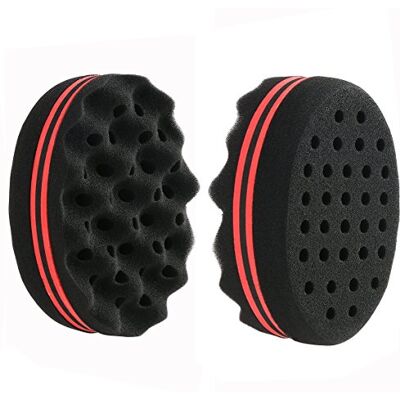 Cisixin Lote de 2 esponjas para cabelo em forma de torção e tecido Cisixin Lote de 2 esponjas para cabelo em forma de torção e tecido