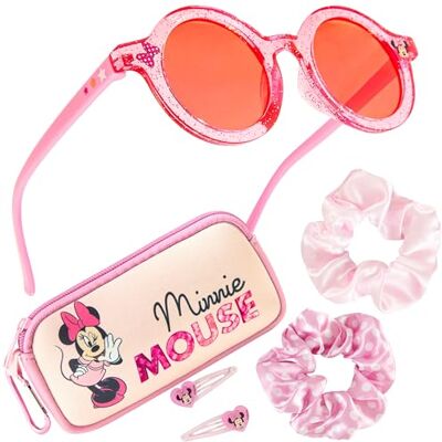 Disney Conjunto de Óculos de Sol para Menina com Proteção UV, Estojo e Acessórios para o Cabelo Presentes para Meninas Disney Conjunto de Óculos de Sol para Menina com Proteção UV, Estojo e Acessórios para o Cabelo Presentes para Meninas
