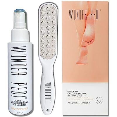 WONDER PEDI Removedor de calos – Três minutos de fixação rápida – Lixa de lima para pés – Esfoliante instantâneo para pés Suavizante esfoliante Peel Spray, lima para calcanhares e calos WONDER PEDI Removedor de calos – Três minutos de fixação rápida – Lixa de lima para pés – Esfoliante instantâneo para pés Suavizante esfoliante Peel Spray, lima para calcanhares e calos