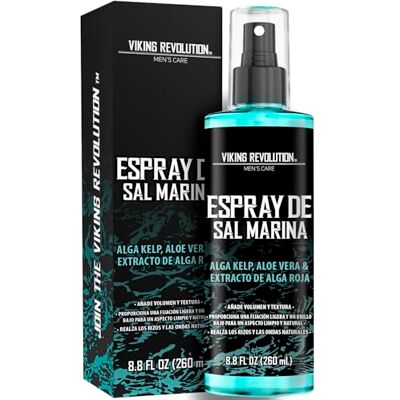 Viking Spray de Sal Marinha para Cabelo de Homens Presente para Homem Spray de Sal Marinho com Algas, Aloe Vera e Alga Vermelha Presentes Originais Para Homem 260 ml Viking Spray de Sal Marinha para Cabelo de Homens Presente para Homem Spray de Sal Marinho com Algas, Aloe Vera e Alga Vermelha Presentes Originais Para Homem 260 ml