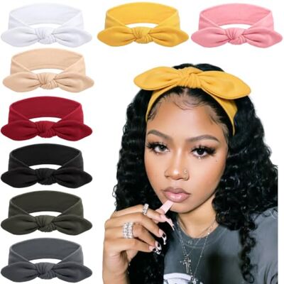 DRESHOW 8 bandoletes para mulher com laço, faixa elástica para o cabelo, acessórios para o cabelo Talla única Zb 8 Pack Ear B DRESHOW 8 bandoletes para mulher com laço, faixa elástica para o cabelo, acessórios para o cabelo Talla única Zb 8 Pack Ear B