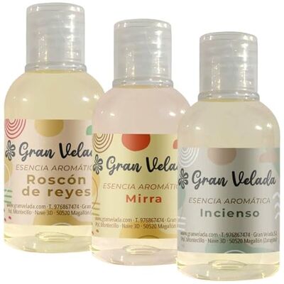 GRAN VELADA Pack de poupança de essência aromática noite de reis fragrância natalícia perfeita para ambientadores e velas uso profissional GRAN VELADA Pack de poupança de essência aromática noite de reis fragrância natalícia perfeita para ambientadores e velas uso profissional