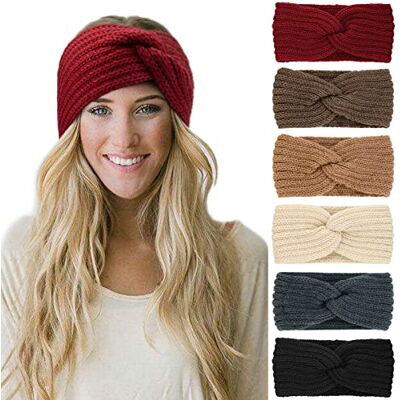 DRESHOW 6 peças diadema mulher inverno diadema cabeça largas cabelo turbante faixa acessório cabelo para mulher meninas, Conjunto de 6 unidades G-12, 1 unidade (embalagem de 6) DRESHOW 6 peças diadema mulher inverno diadema cabeça largas cabelo turbante faixa acessório cabelo para mulher meninas, Conjunto de 6 unidades G-12, 1 unidade (embalagem de 6)