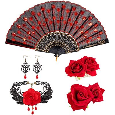 DRESHOW 5 peças flor broche adorno de cabeça namorada mulher flor de rosa acessórios para o cabelo pinça de cabelo de casamento bailarina de flamingo DRESHOW 5 peças flor broche adorno de cabeça namorada mulher flor de rosa acessórios para o cabelo pinça de cabelo de casamento bailarina de flamingo