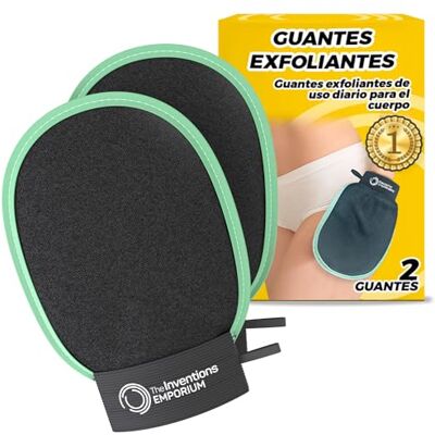 The Inventions Emporium Luva de esfoliação corporal esponja esfoliante corporal luva de chuveiro limpeza e escoamento elimina células mortas, melhora a circulação, suaviza a pele todos os tipos (pack de 2 The Inventions Emporium Luva de esfoliação corporal esponja esfoliante corporal luva de chuveiro limpeza e escoamento elimina células mortas, melhora a circulação, suaviza a pele todos os tipos (pack de 2