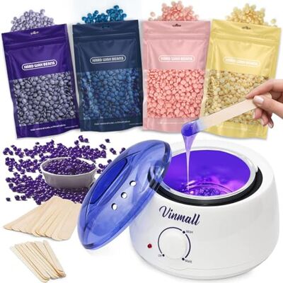 Vinmall Aquecedor de cera depilatória máquina de cera quente aquecedores de cera aquecedor cera depilatória 400g Cera de depilação, 30 espátulas para todo tipo de cabelo, sobrancelhas, faciais Vinmall Aquecedor de cera depilatória máquina de cera quente aquecedores de cera aquecedor cera depilatória 400g Cera de depilação, 30 espátulas para todo tipo de cabelo, sobrancelhas, faciais