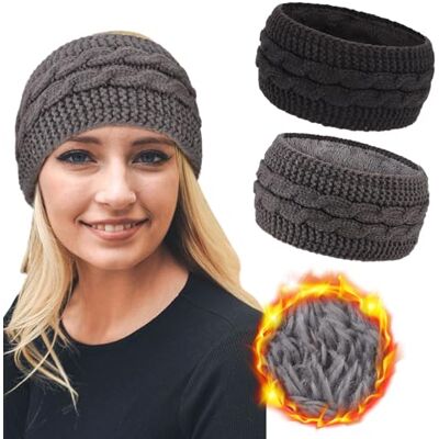 DRESHOW Fita de malha quente para mulher aquecedor de orelhas de inverno diadema de crochê faixas grossas para o cabelo de lã DRESHOW Fita de malha quente para mulher aquecedor de orelhas de inverno diadema de crochê faixas grossas para o cabelo de lã