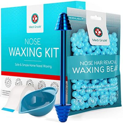 Medi Grade Kit de Depilação de Nariz 50g – Remove Pelos do Nariz de Forma Segura e Fácil com – Conjunto Depilador de Pelos do Nariz – Com Fita, Bol, Bolsa e Cera Depilatória Nasal Medi Grade Kit de Depilação de Nariz 50g – Remove Pelos do Nariz de Forma Segura e Fácil com – Conjunto Depilador de Pelos do Nariz – Com Fita, Bol, Bolsa e Cera Depilatória Nasal