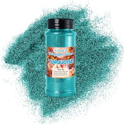 Aslanka 140g Purpurina para Artesanato, Frascos de Purpurina Turquesa, Purpurina Brilhante para Maquilhagem e Artesanato, Corpo, Cabelo, Unhas e Arte Aslanka 140g Purpurina para Artesanato, Frascos de Purpurina Turquesa, Purpurina Brilhante para Maquilhagem e Artesanato, Corpo, Cabelo, Unhas e Arte