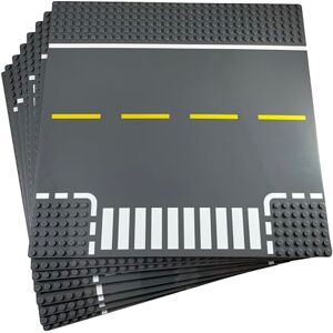 Apostrophe Games Blocos de construção placas base clássica compatíveis com todas as principais marcas (pacote de 8 (estradas)) Apostrophe Games Blocos de construção placas base clássica compatíveis com todas as principais marcas (pacote de 8 (estradas))