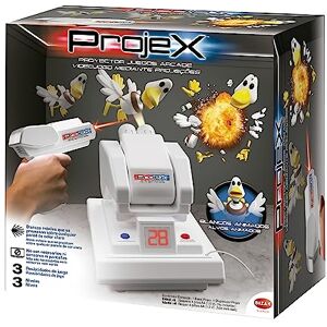 Bizak PROJEX Set 1 pistola para projetar e disparar, 3 níveis de dificuldade, modo 1 jogador ou multi jogador, jogo para meninos e meninas com mais de 6 anos Bizak PROJEX Set 1 pistola para projetar e disparar, 3 níveis de dificuldade, modo 1 jogador ou multi jogador, jogo para meninos e meninas com mais de 6 anos