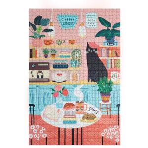 Balvi Puzzle Cat Cafe arte em 1000 peças pela ilustradora Yuna Moona cartão Balvi Puzzle Cat Cafe arte em 1000 peças pela ilustradora Yuna Moona cartão