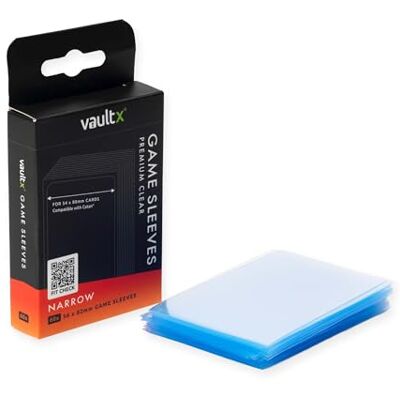 Vault X Capas estreitas para jogos de mesa (catan), 54 x 80 mm, transparente premium, sem PVC, proteção resistente e duradoura, embalagem de 60 Vault X Capas estreitas para jogos de mesa (catan), 54 x 80 mm, transparente premium, sem PVC, proteção resistente e duradoura, embalagem de 60